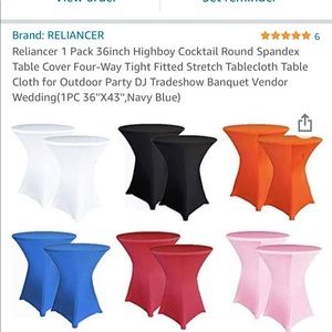 Navy highboy cocktail table covers